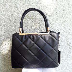 Black Leather Purse/Handbag/Satchel with Strap